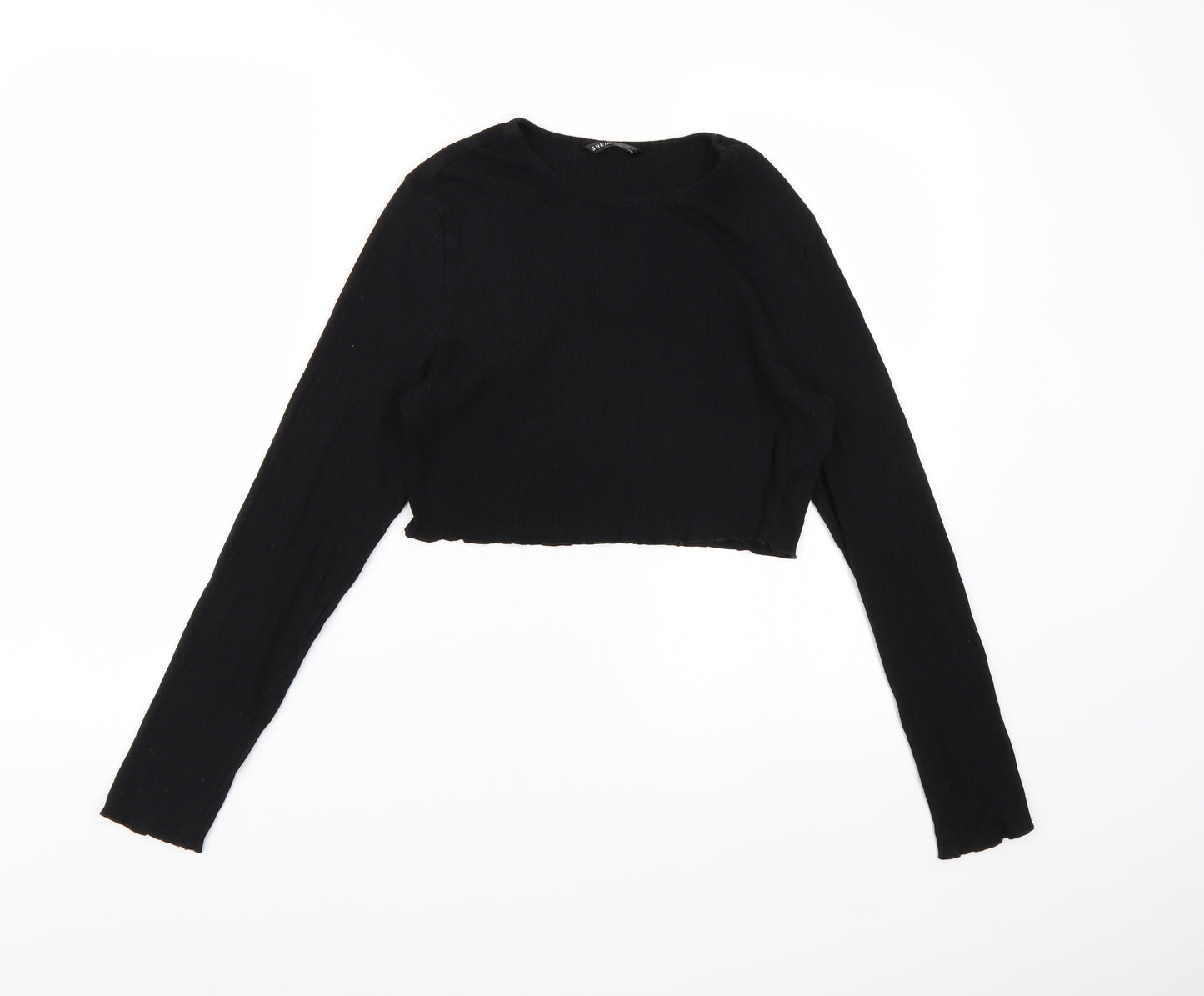 SheIn Womens Black   Cropped T-Shirt Size XL