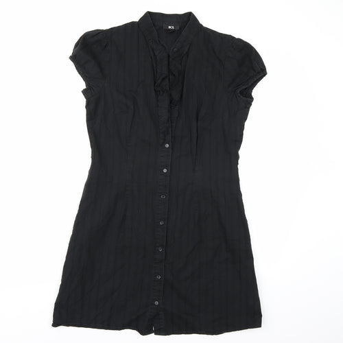 BCX Womens Black   Shirt Dress  Size M