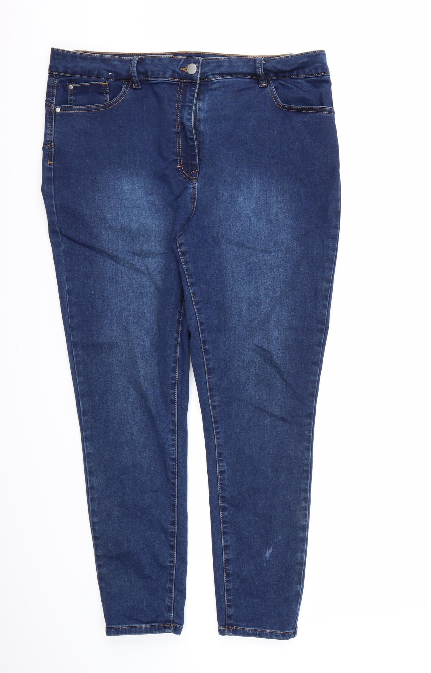 Nutmeg Womens Blue  Denim Skinny Jeans Size 18 L26 in