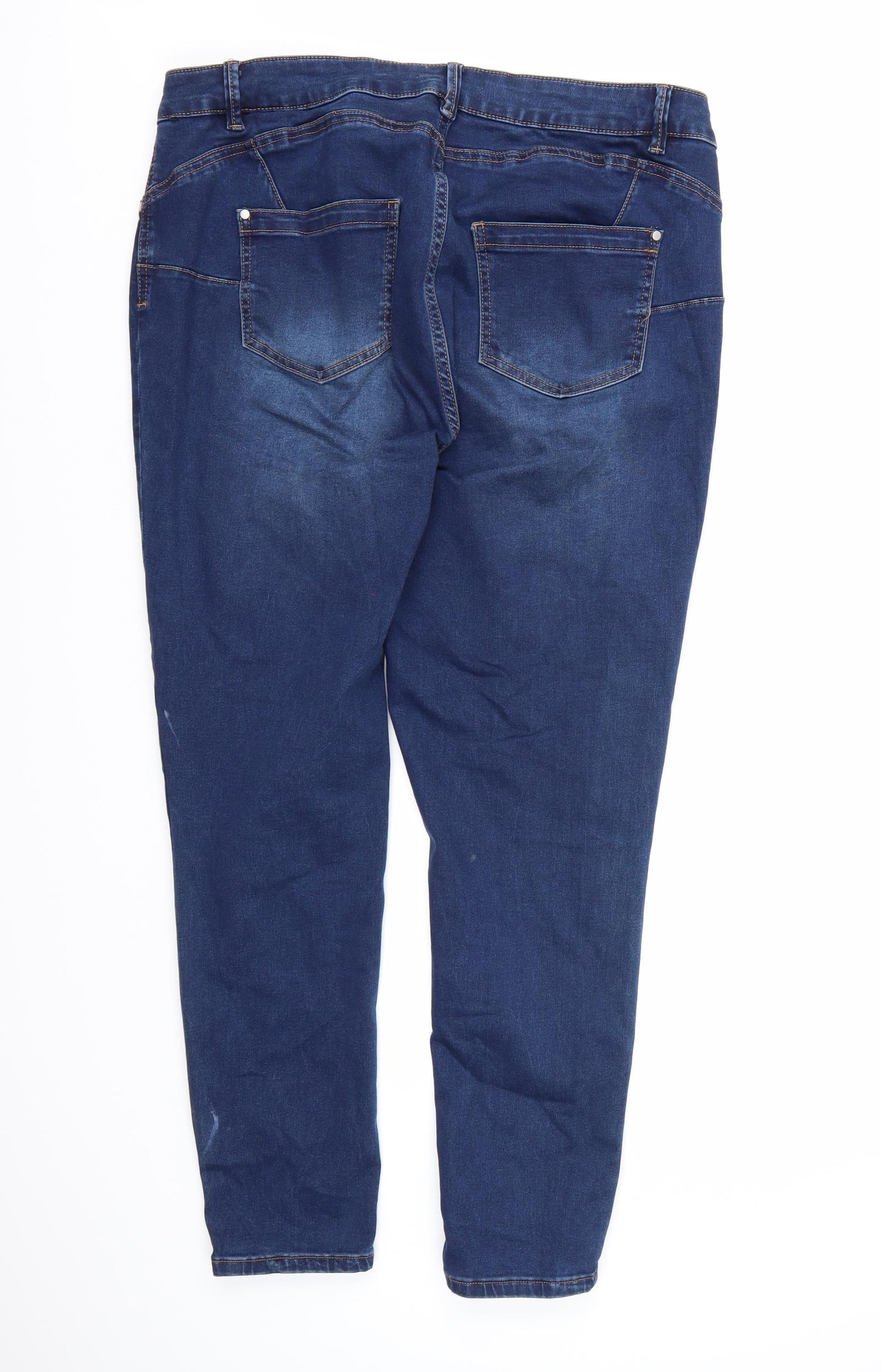 Nutmeg Womens Blue  Denim Skinny Jeans Size 18 L26 in