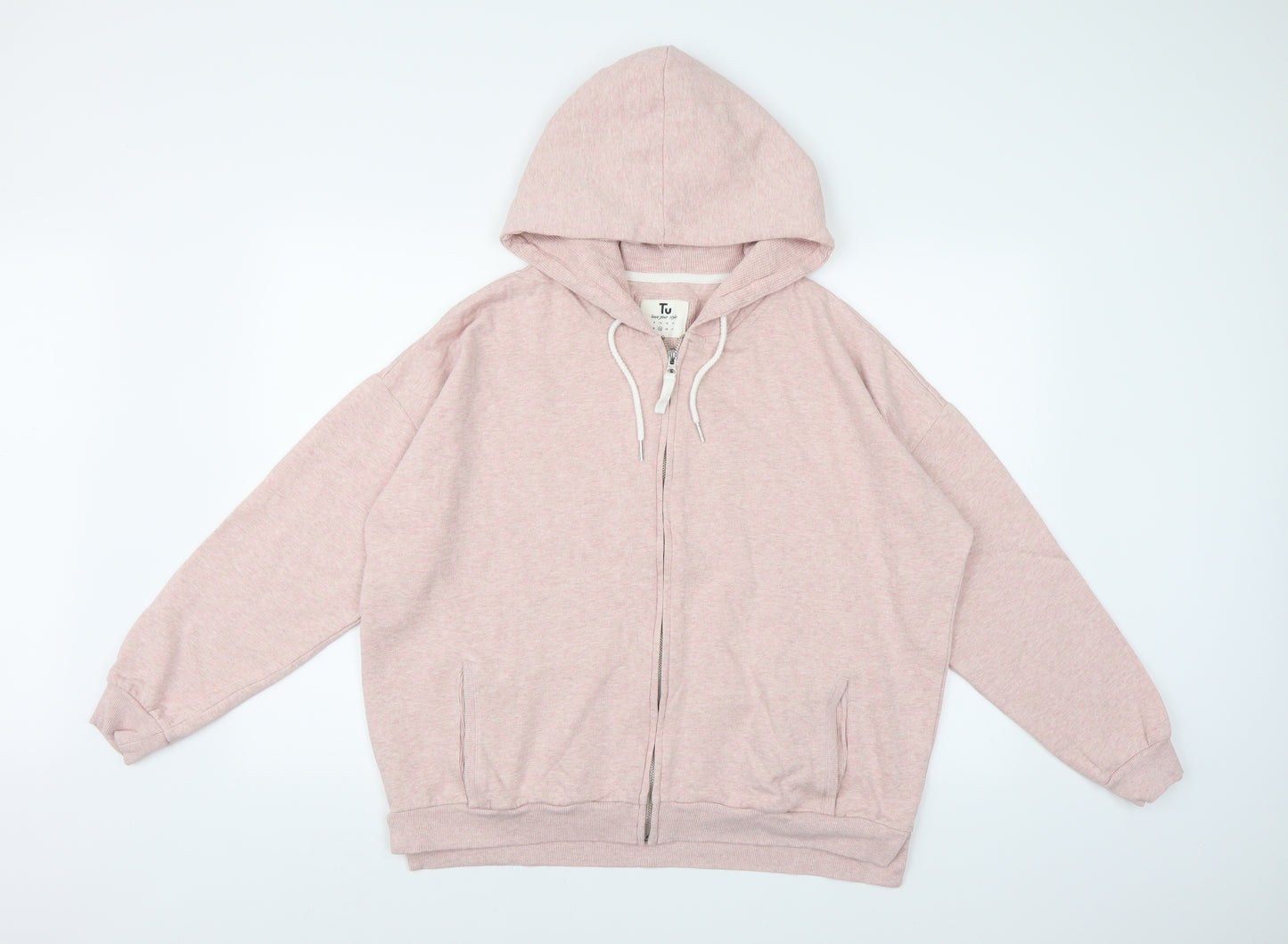 TU Womens Pink   Full Zip Hoodie Size 18