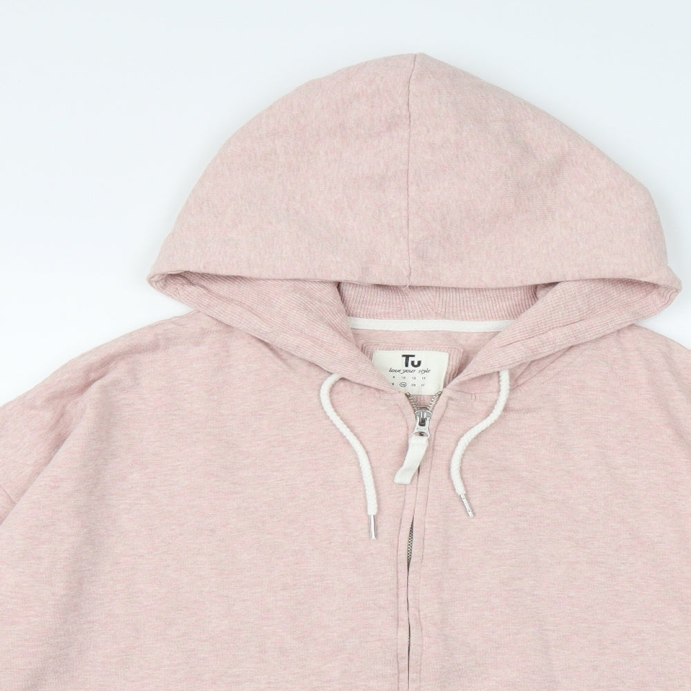 TU Womens Pink   Full Zip Hoodie Size 18