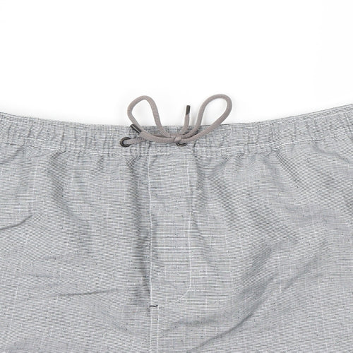 ACW85 Mens Grey Check  Sweat Shorts Size XL - Swim shorts