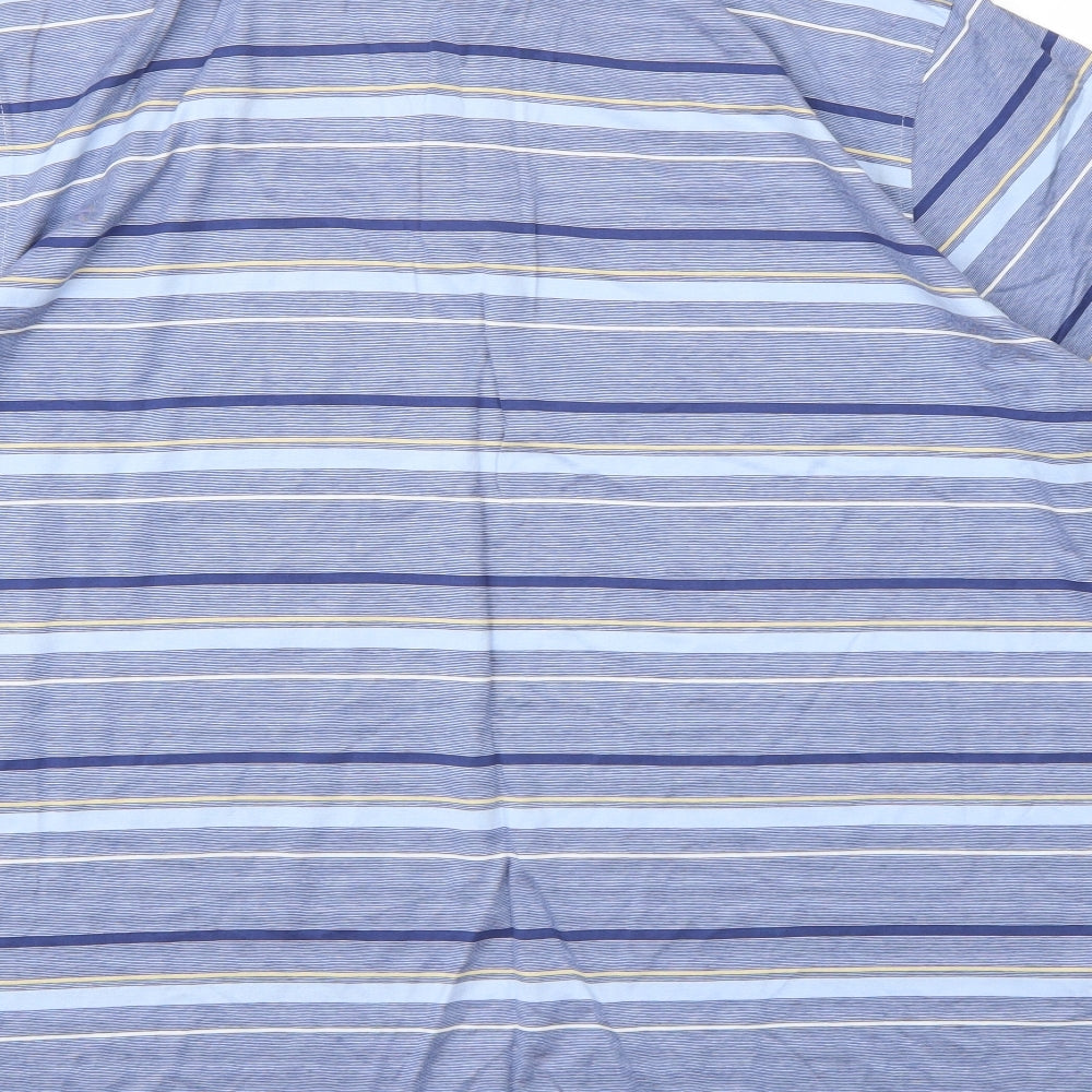 Blue Harbour Mens Blue Striped   Polo Size 2XL