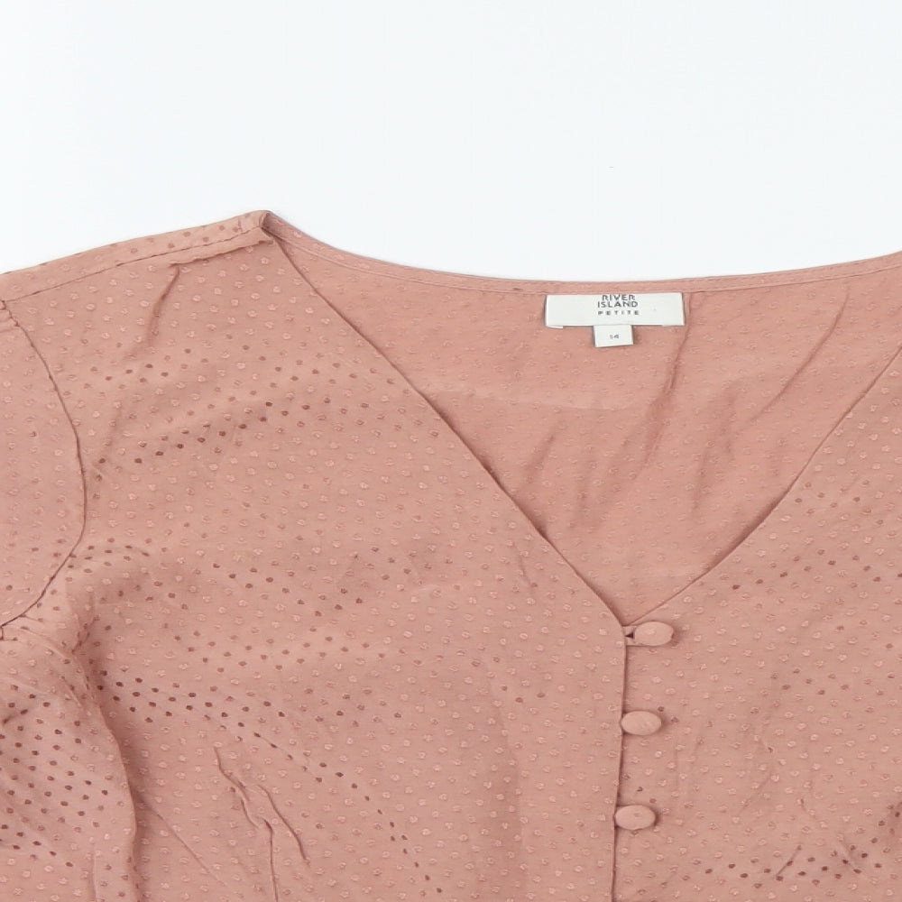 River Island Womens Pink   Basic Blouse Size 14