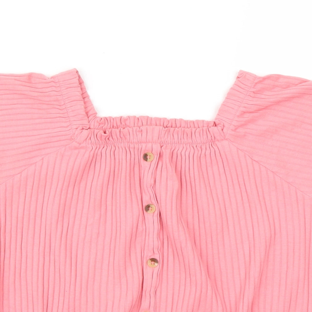 George Girls Pink   Basic T-Shirt Size 11-12 Years