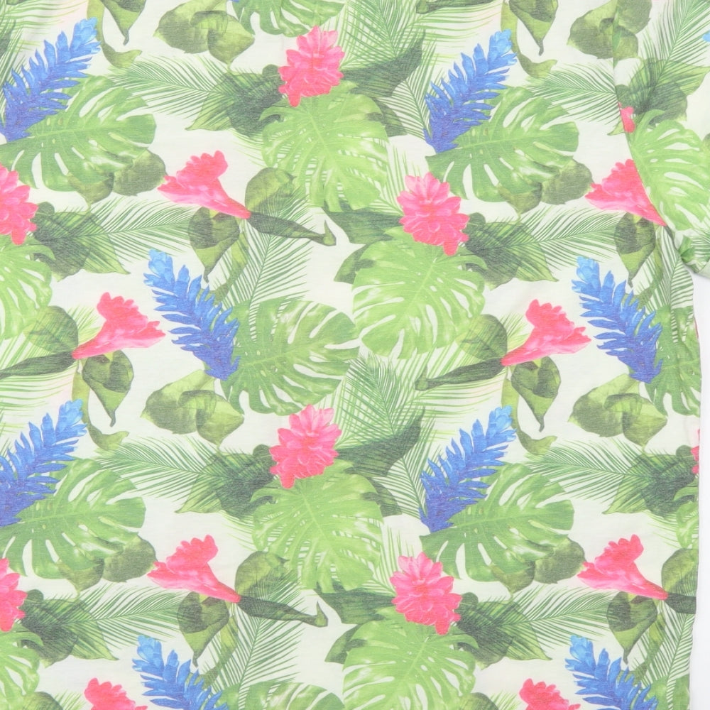 Divided by H&M Mens Multicoloured Floral   T-Shirt Size XL