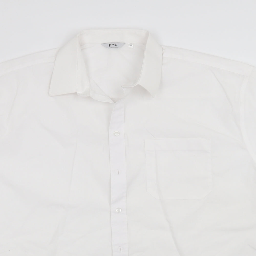 BHS Boys White   Basic Button-Up Size 16 Years