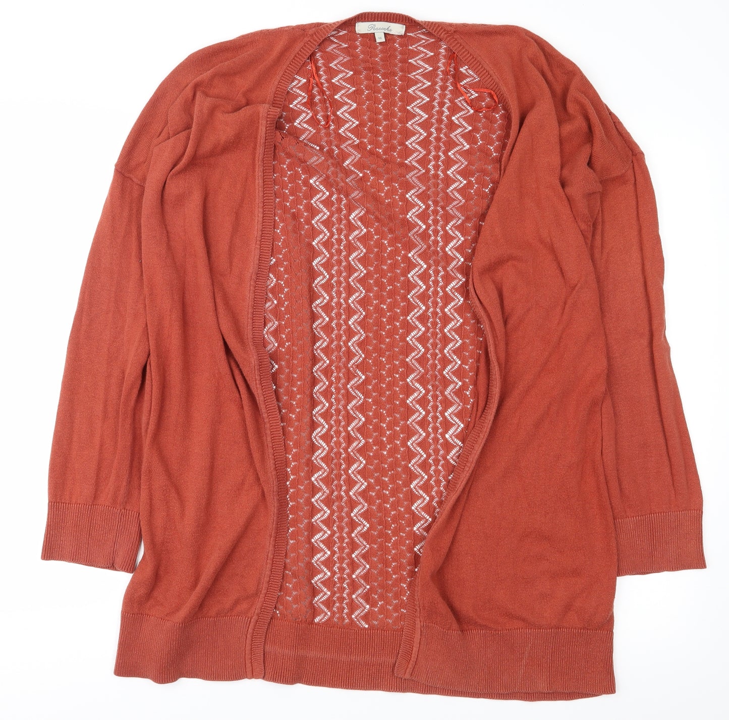 Peacocks Womens Orange   Cardigan Jumper Size 16