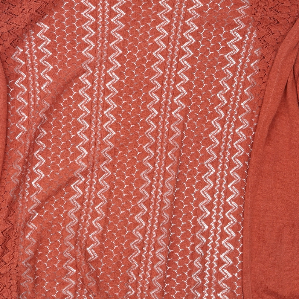 Peacocks Womens Orange   Cardigan Jumper Size 16