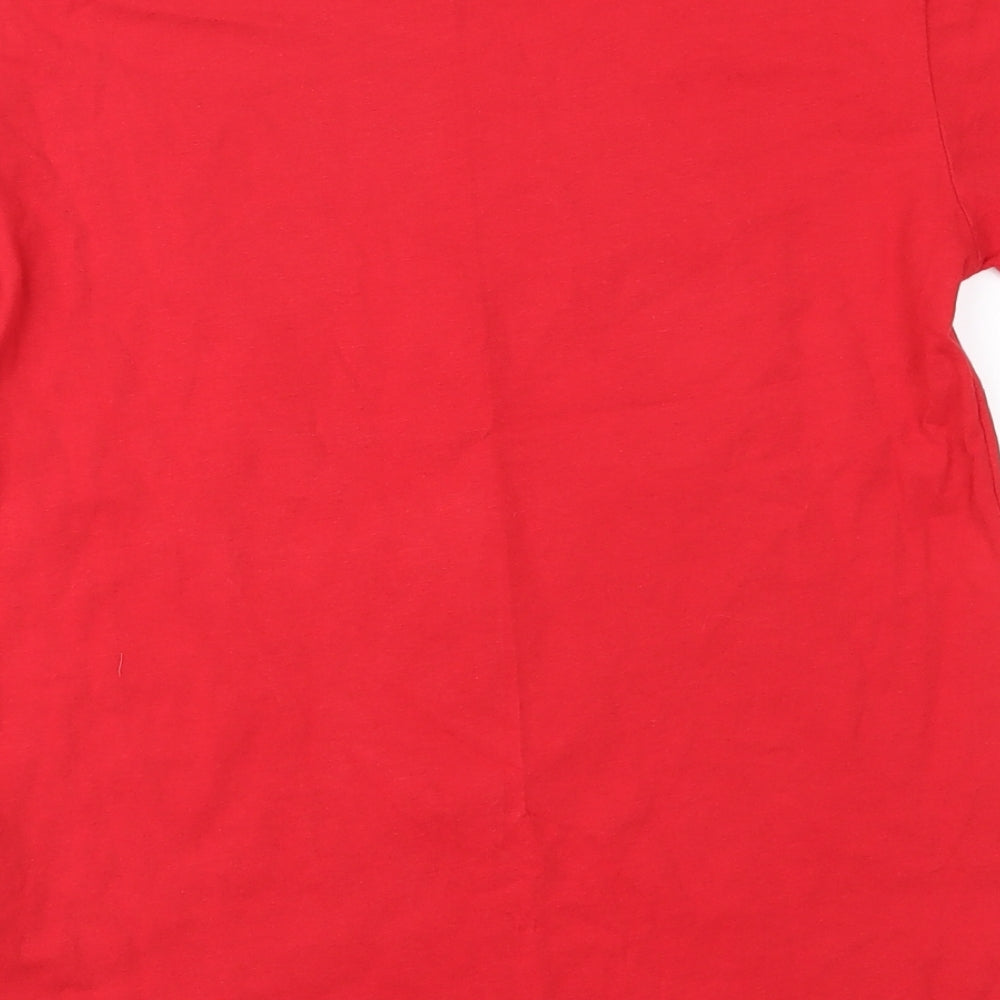 disney land Boys Red   Basic T-Shirt Size 12 Years