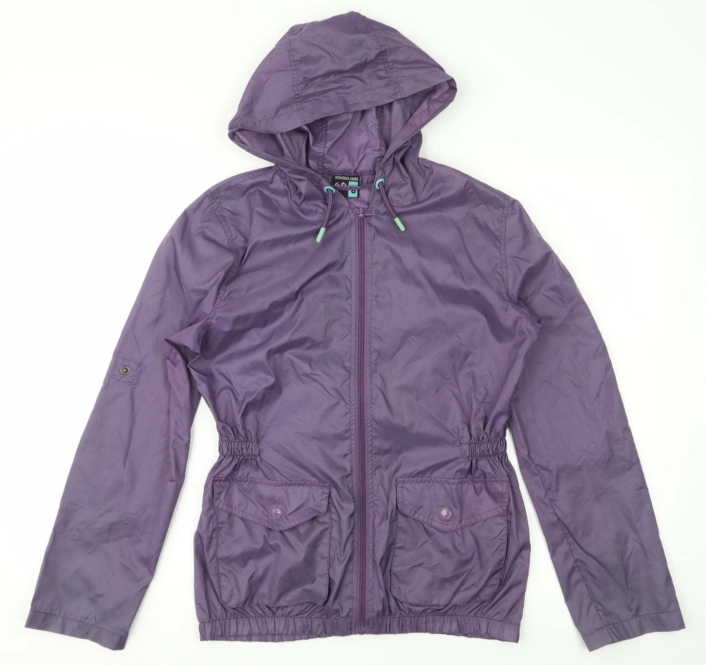 Voodoo Dolls Womens Purple   Windbreaker Jacket Size 8