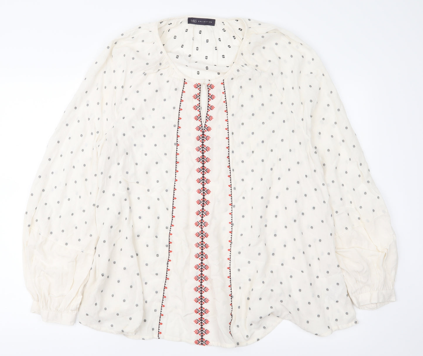 Marks and Spencer Womens Ivory   Basic Blouse Size 14