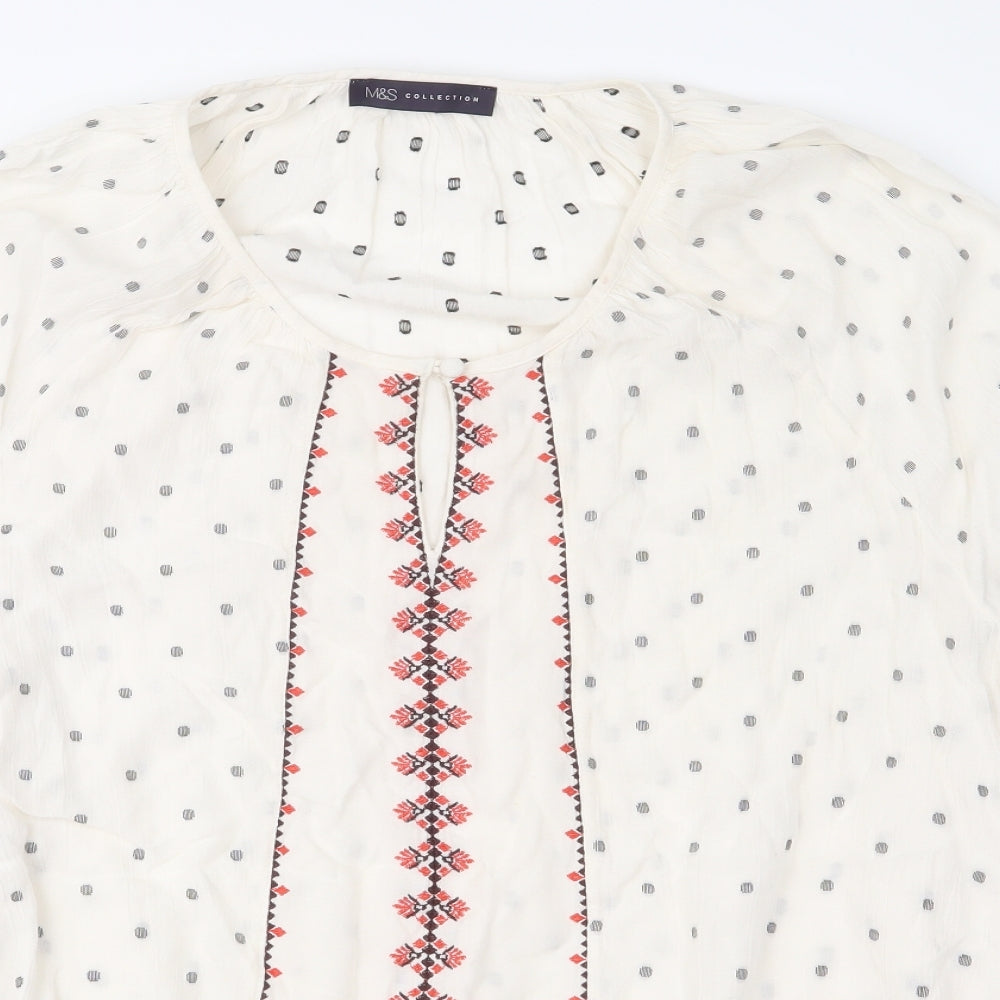 Marks and Spencer Womens Ivory   Basic Blouse Size 14