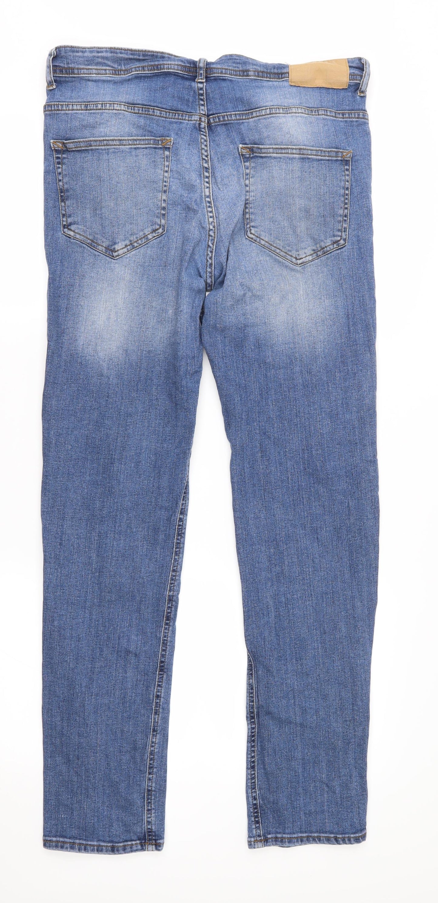 Denim & Co. Mens Blue   Straight Jeans Size 34 L32 in