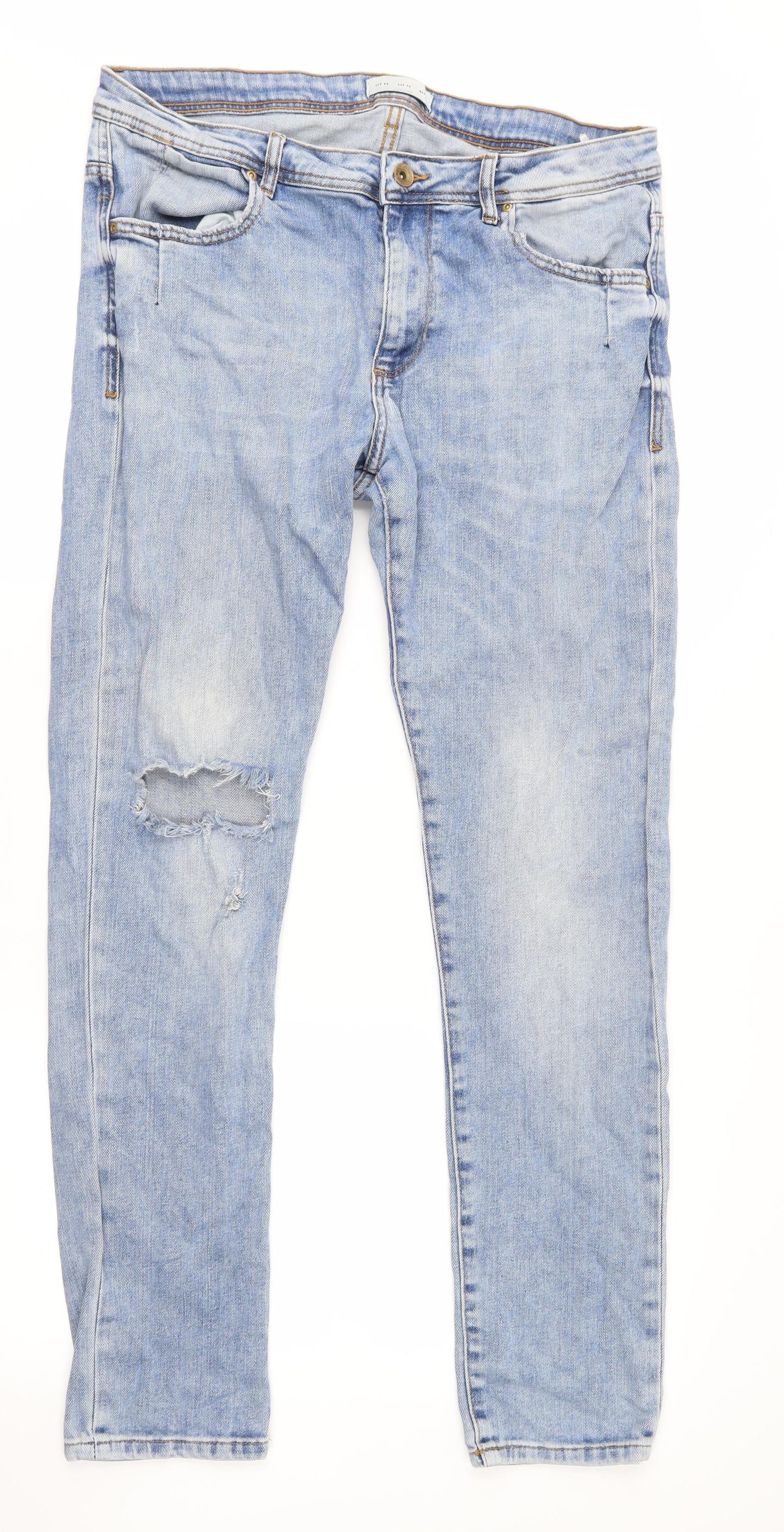 Zara Mens Blue   Straight Jeans Size 44 L30 in