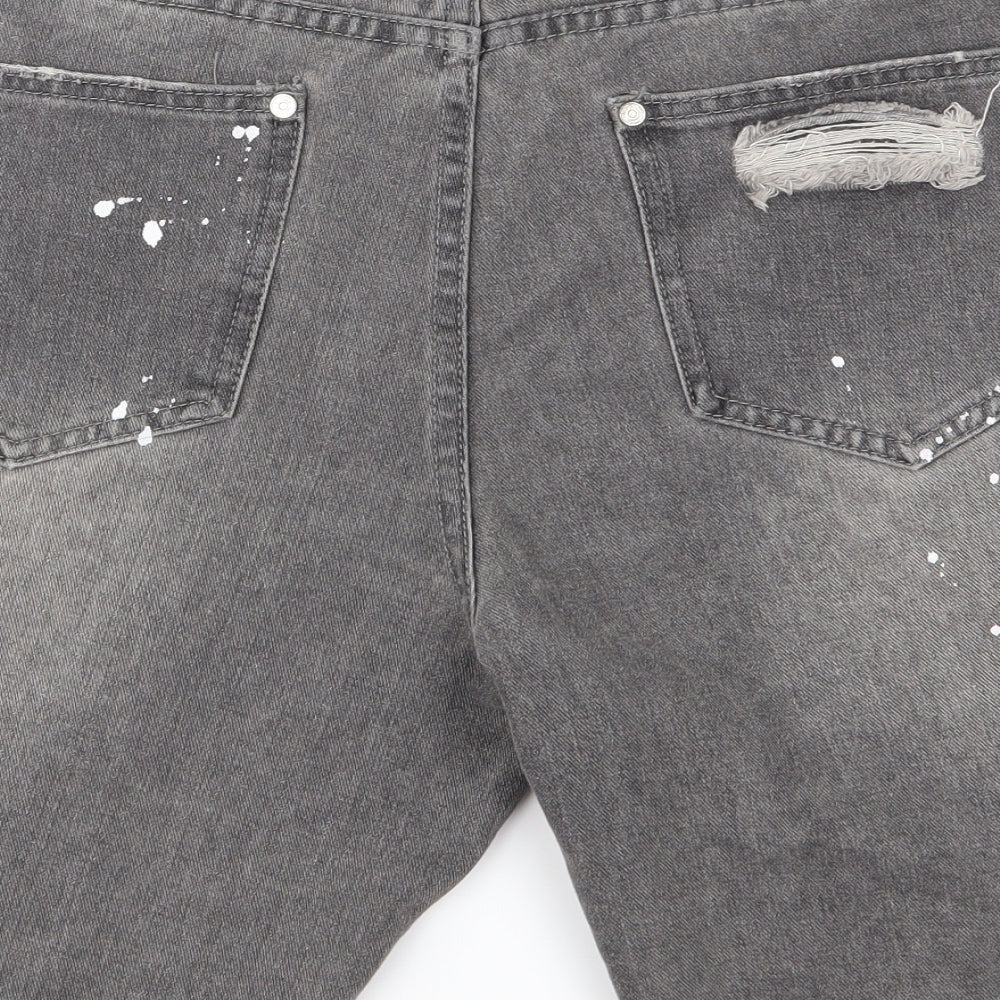 Boohoo Mens Grey   Biker Shorts Size 34