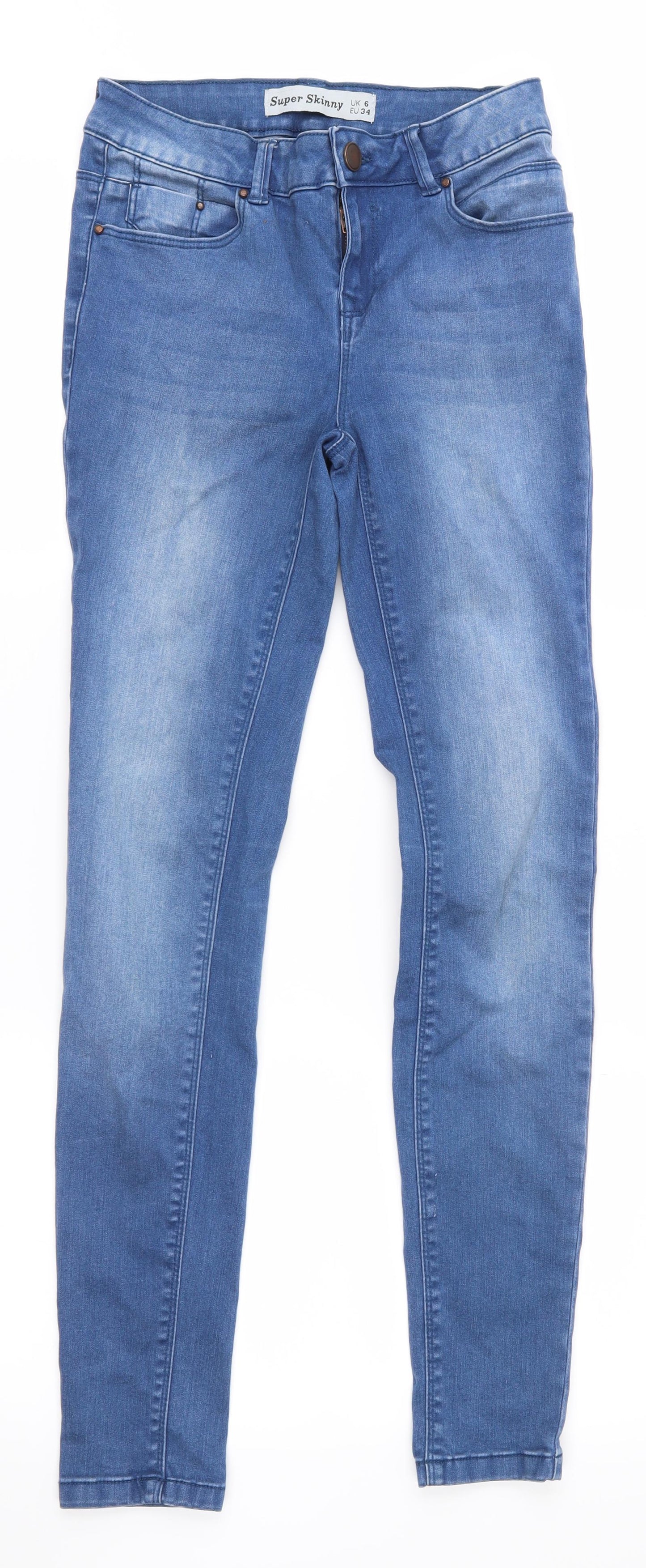 New Look Womens Blue   Skinny Jeans Size 6 L25.5 in