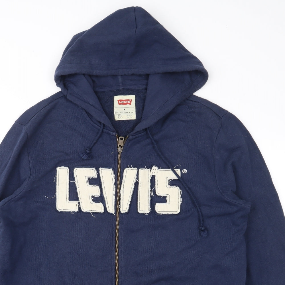 LEVIS Mens Blue   Full Zip Hoodie Size M