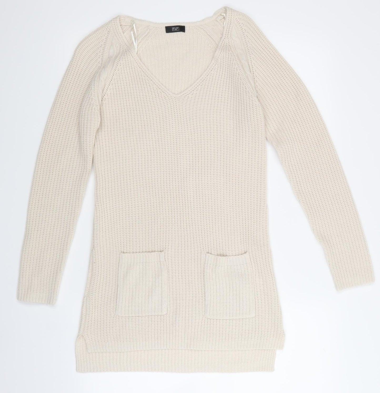F&F Womens Beige   Pullover Jumper Size 10