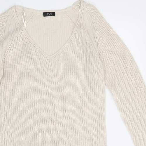 F&F Womens Beige   Pullover Jumper Size 10
