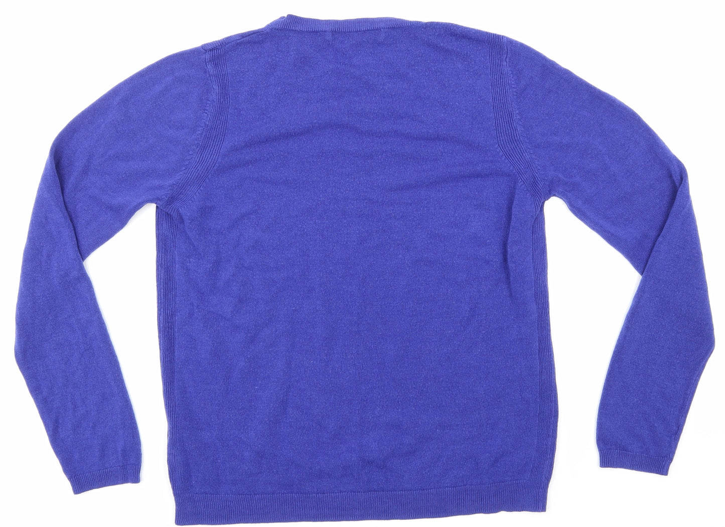 M&S  Womens Blue Houndstooth  Pullover Sweatshirt Size 12