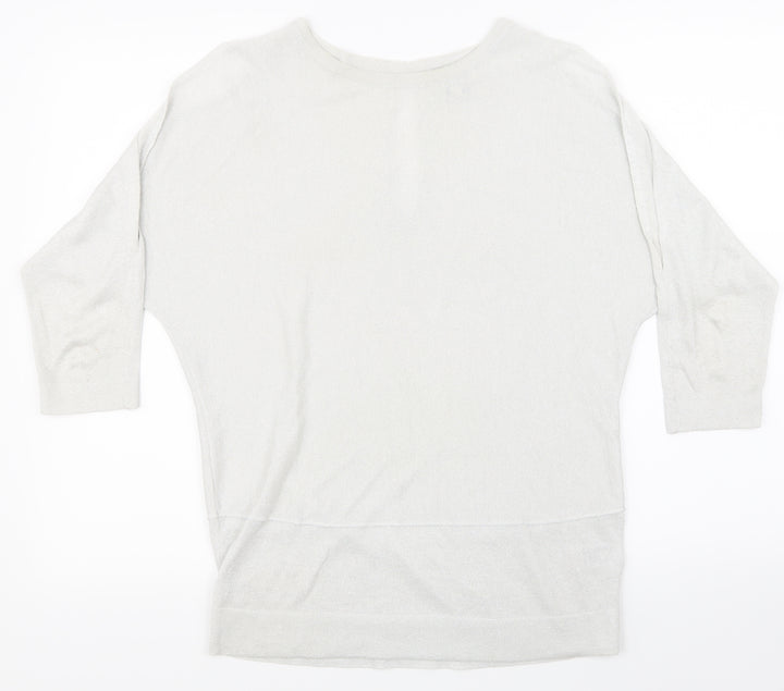 NEXT Womens Silver   Basic T-Shirt Size 8