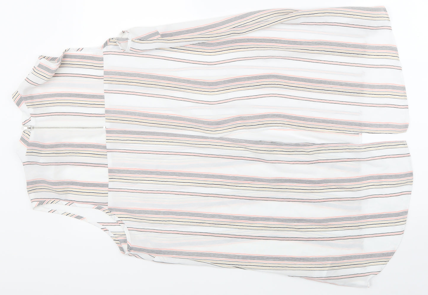 Primark Womens Silver Striped  Basic Blouse Size 14