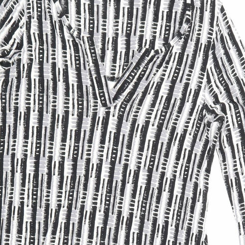 NEXT Womens Black Striped  Basic T-Shirt Size 10