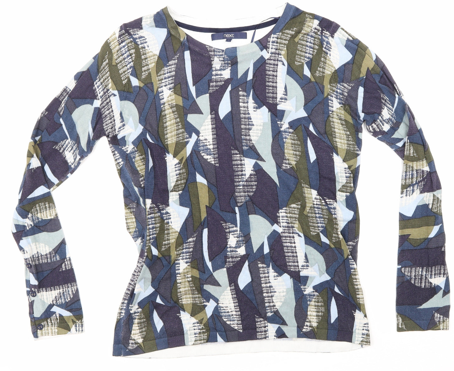 NEXT Womens Blue Colourblock  Basic T-Shirt Size 12
