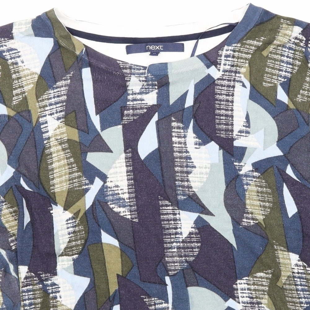 NEXT Womens Blue Colourblock  Basic T-Shirt Size 12