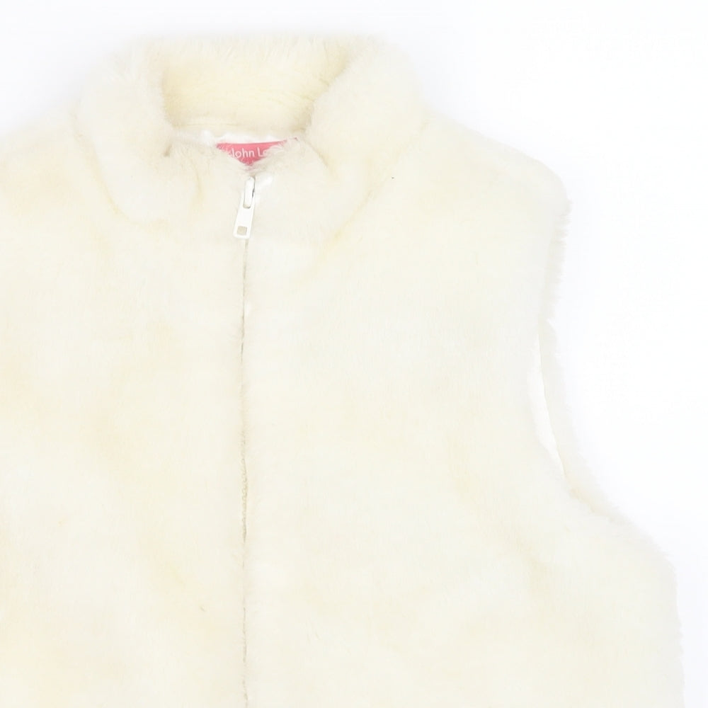 John Lewis Girls Ivory   Gilet Jacket Size 9-10 Years