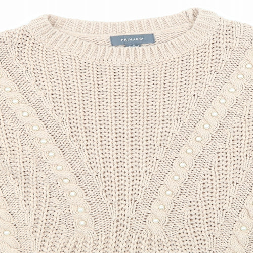 Primark Womens Beige   Pullover Sweatshirt Size 10