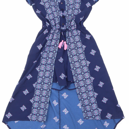 japna kids Girls Blue Floral  Playsuit One-Piece Size 8 Years L34 in