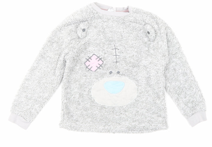 Me to you Girls Grey Animal Print Top Pyjama Top Size 7-8 Years