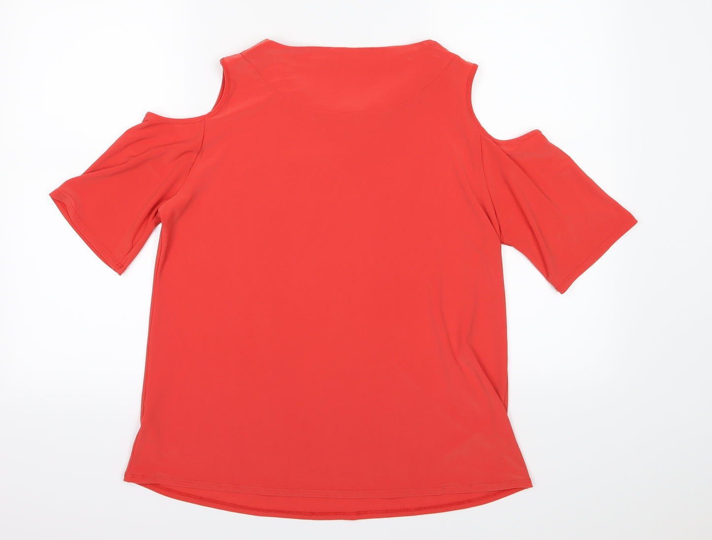George Womens Red   Basic Blouse Size 14  - Cold Shoulder