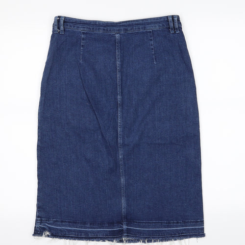 Denim & Co. Womens Blue  Denim A-Line Skirt Size 12