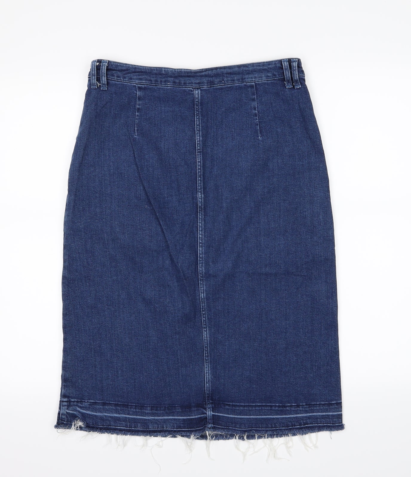 Denim & Co. Womens Blue  Denim A-Line Skirt Size 12