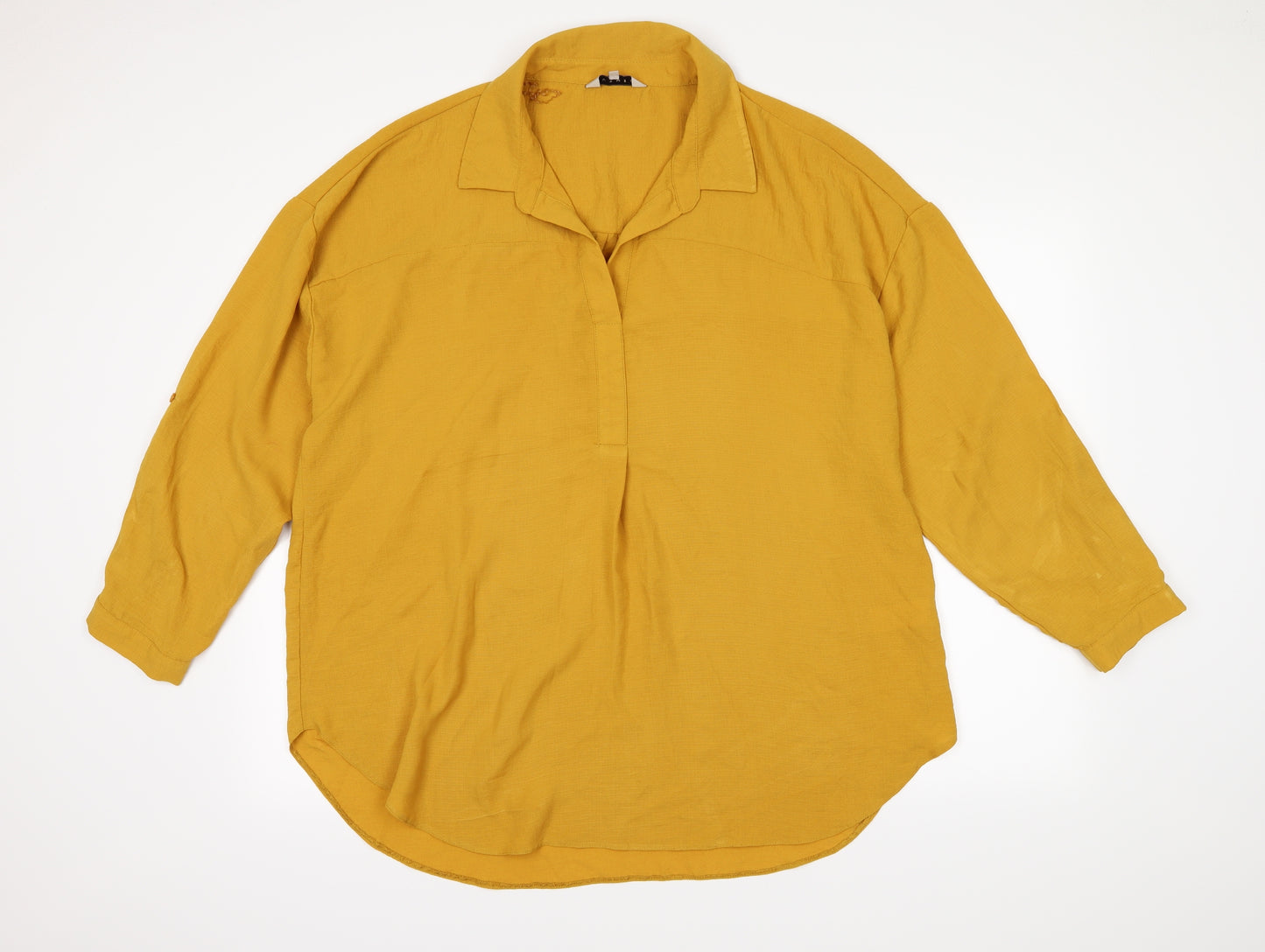 Nutmeg Womens Yellow   Basic Blouse Size 20  - Mustard