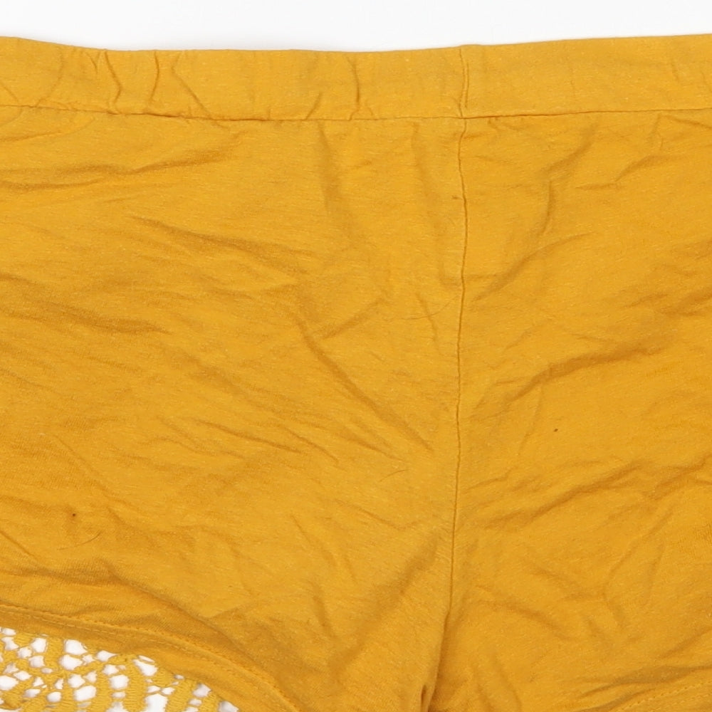 Primark Womens Yellow  Jersey Sweat Shorts Size XL - Mustard
