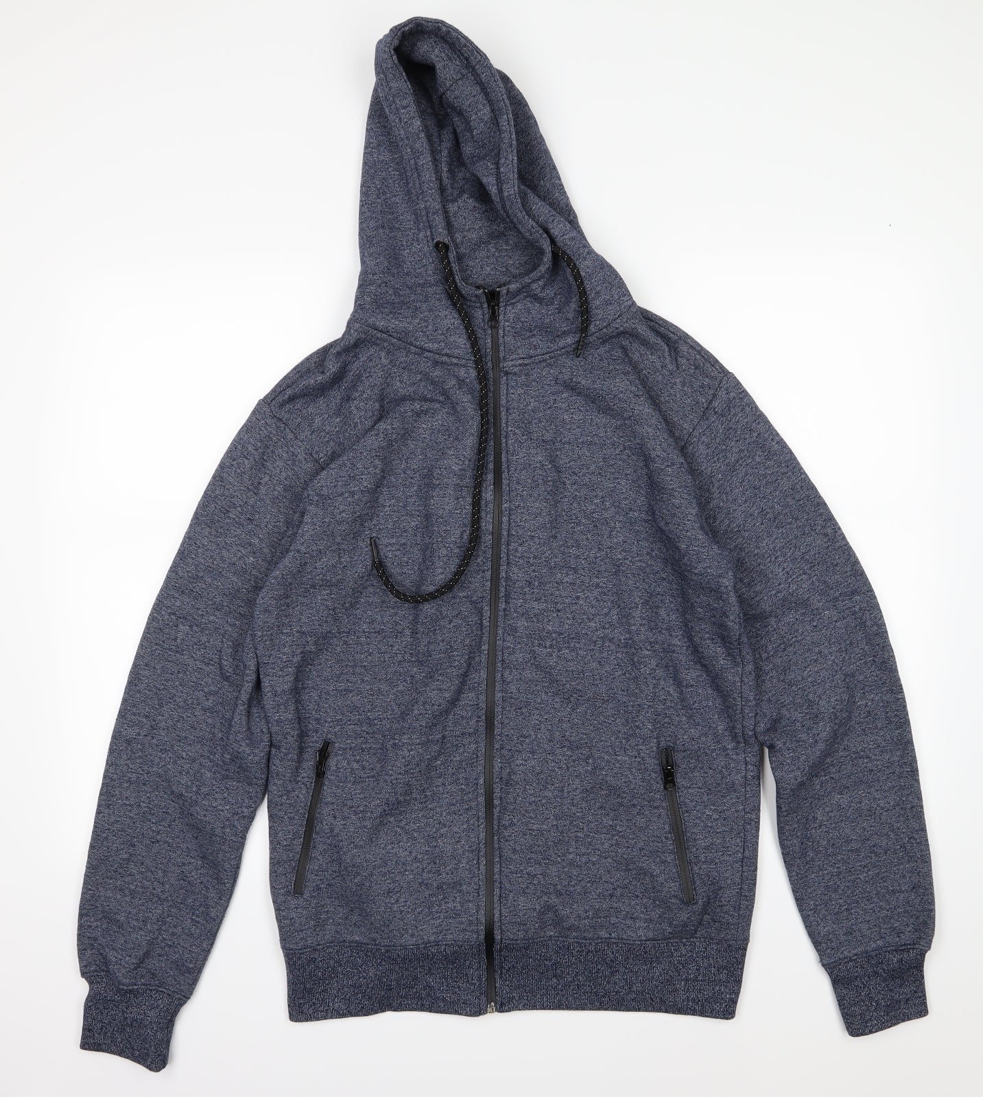 Smith & Jones Mens Blue  Jersey Full Zip Hoodie Size L