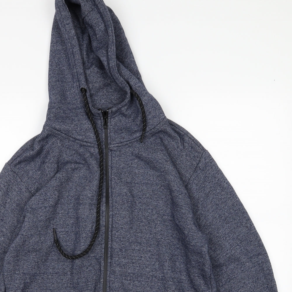Smith & Jones Mens Blue  Jersey Full Zip Hoodie Size L
