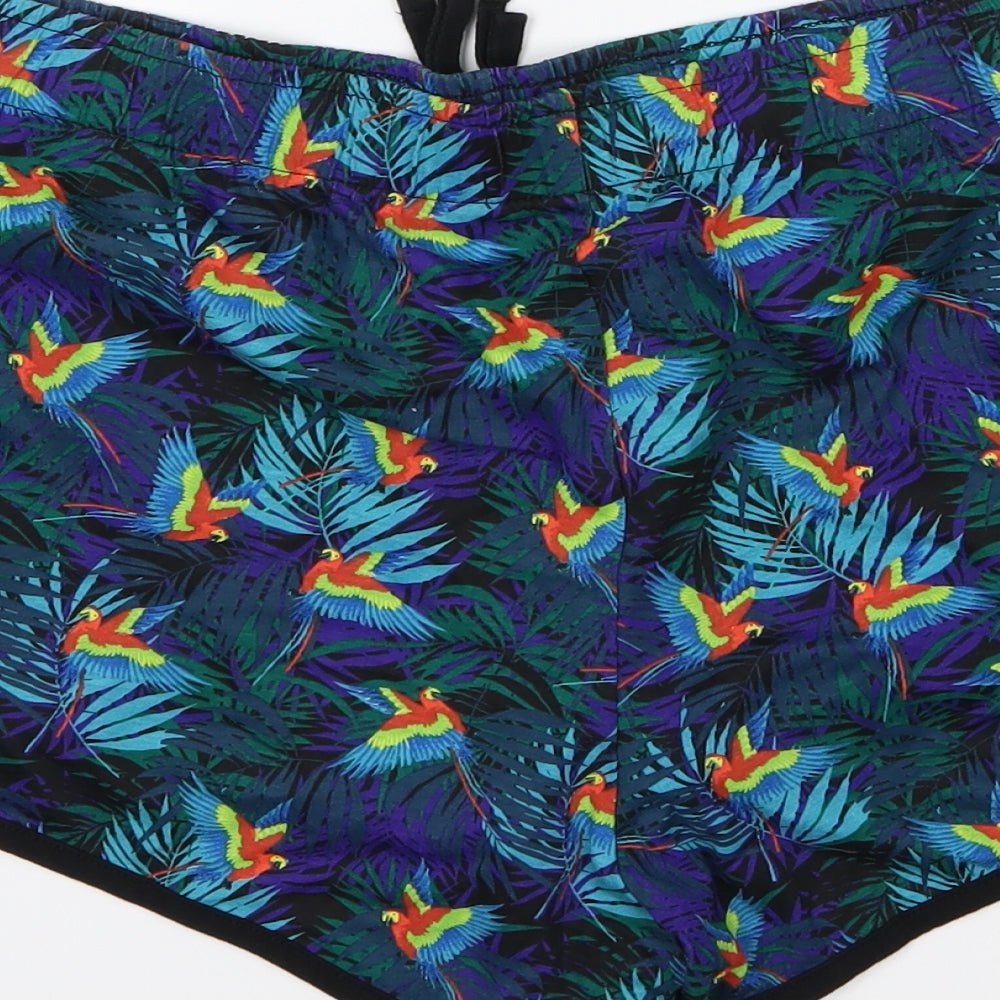 George Womens Multicoloured  Jersey Sweat Shorts Size 18 - Parrot print