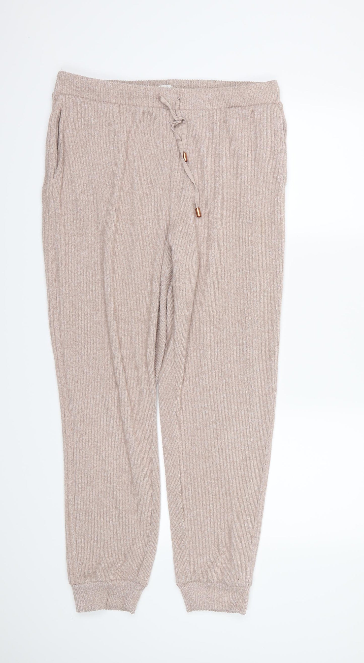 F&F Womens Pink  Jersey Jogger Trousers Size L L28 in