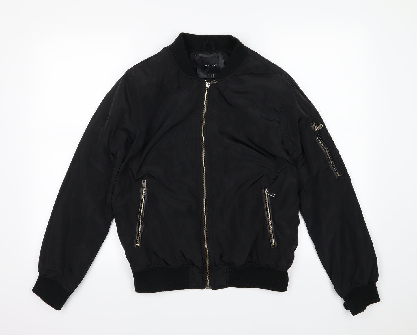 New Look Womens Black   Bomber Jacket Jacket Size 10