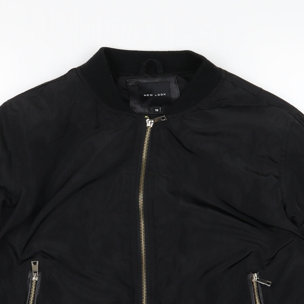 New Look Womens Black   Bomber Jacket Jacket Size 10