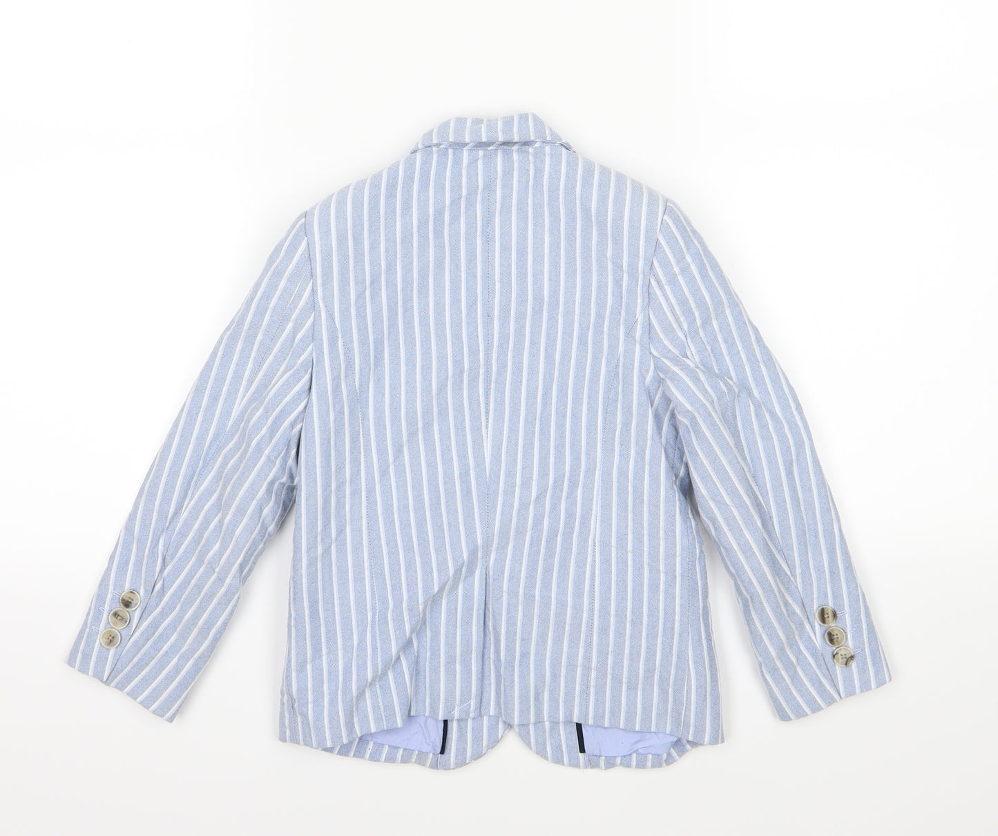 Marks and Spencer Boys Blue Striped  Jacket  Size 4-5 Years
