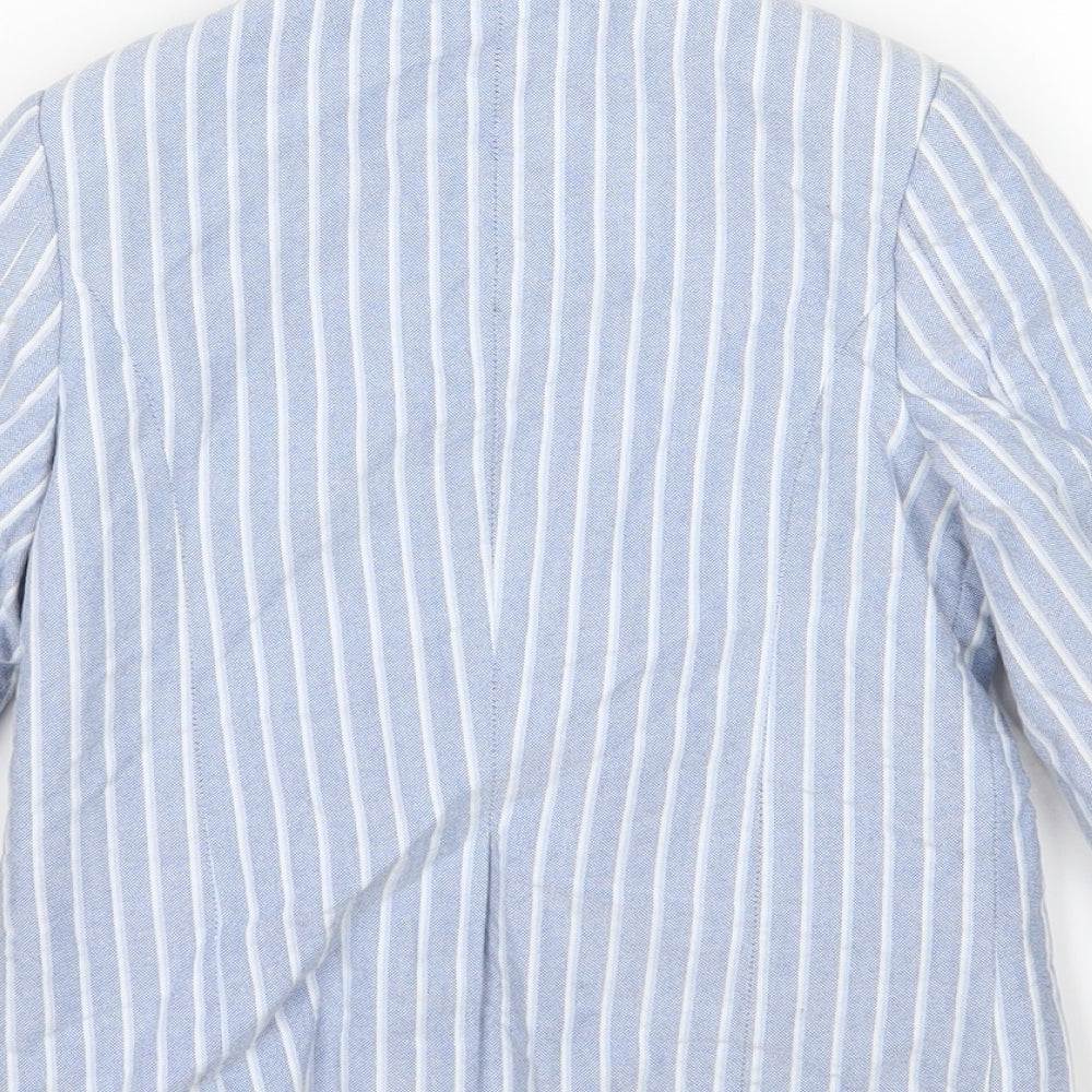 Marks and Spencer Boys Blue Striped  Jacket  Size 4-5 Years