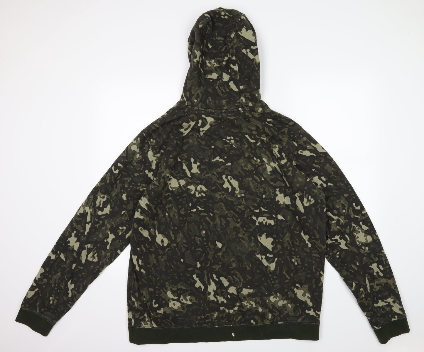 Nike Mens Green Camouflage Jersey Pullover Hoodie Size XL