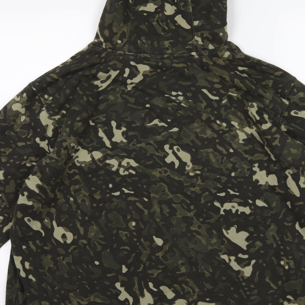 Nike Mens Green Camouflage Jersey Pullover Hoodie Size XL